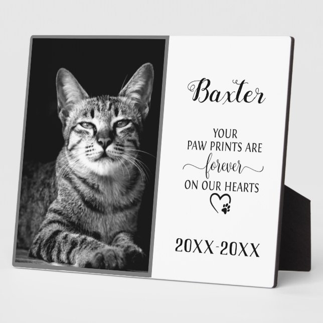 Customisable Pet Memorial Photo Plaque (Side)