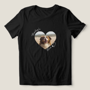 Customisable Pet Mum Heart-Shaped Photo Template Tri-Blend Shirt
