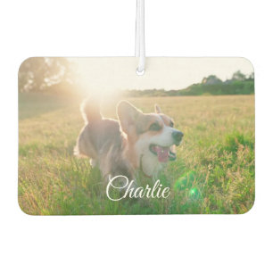 Customisable Pet Photo Template & Text For Name Car Air Freshener