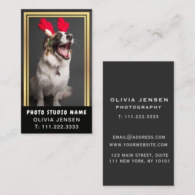 Customisable Pet Photography business card (Front/Back)