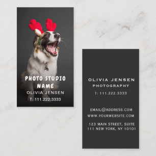 Customisable Pet Photography business card