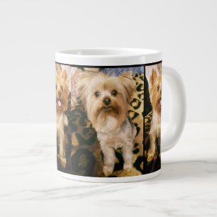 Customisable Pet Pic Jumbo Coffee Mug - Yorkies