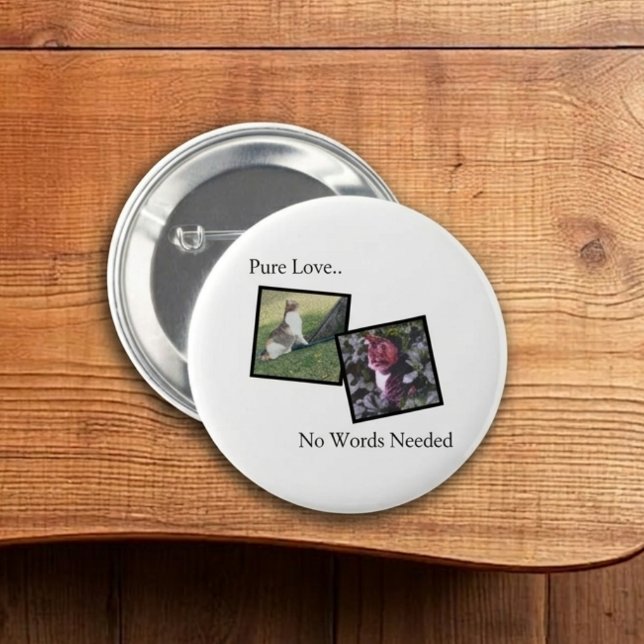 Customisable Pet Pin Button (Fully customizable pins with photos for pet lovers)