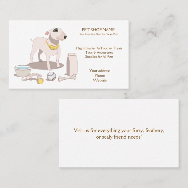 Customisable pet shop business card (Front/Back)