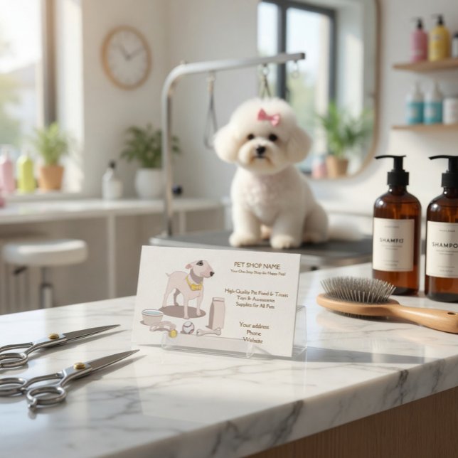 Customisable pet shop business card (Creator Uploaded)