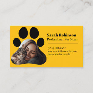 Customisable Pet Sitter Business Card with Photo