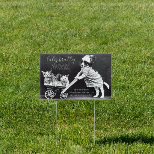 Customisable Pet Sitting Grooming Services Garden Sign