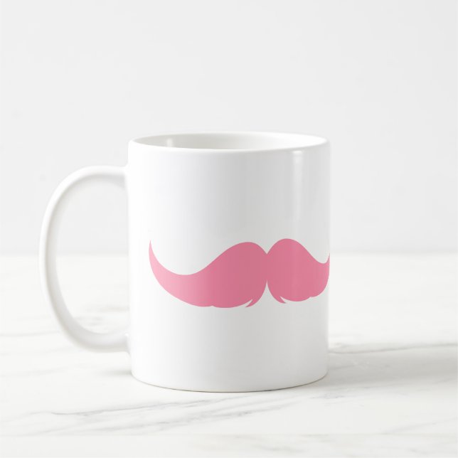 Customisable Petite Handlebar Moustache Coffee Mug (Left)