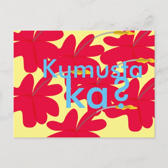 Customisable Philippine Kumusta Ka? Postcard (Front)