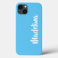Customisable phone case single color add your name