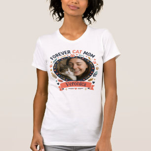 Customisable Photo and Name T-shirt For Cat Mum