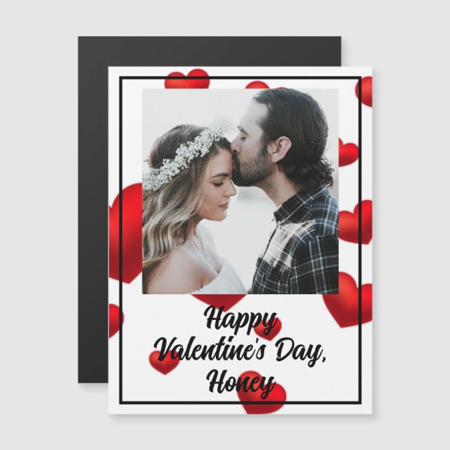 Customisable Photo and Text Valentine's Day Card (Front/Back)