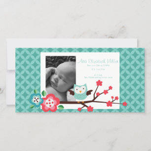 Customisable Photo Birth Announcement