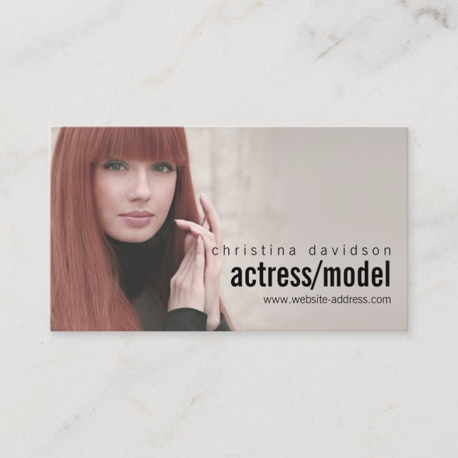 Customisable Photo Card for Actors, Models (Front)
