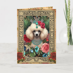 Customisable Photo Card - White Poodle