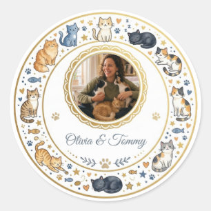 Customisable Photo Cat Breed Stickers 