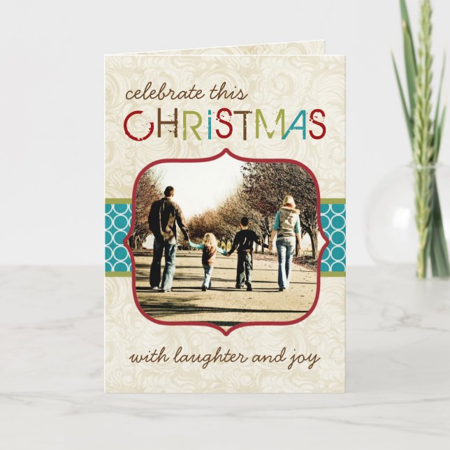 Customisable Photo Christmas Card (Front)