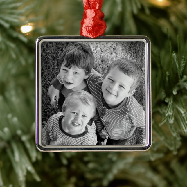 Customisable Photo Christmas Gift Metal Tree Decoration (Tree)