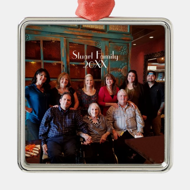 Customisable Photo Christmas Ornament (Front)