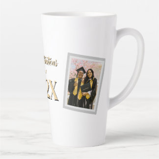 Customisable Photo Class of 202X Graduation Latte Mug
