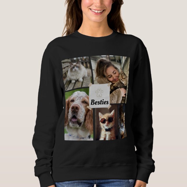 Customisable Photo Collage For Pet Lovers Sweatshirt (Front)