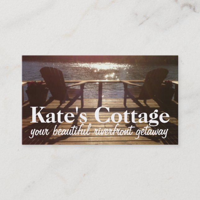 Customisable Photo Cottage Business Cards (Front)