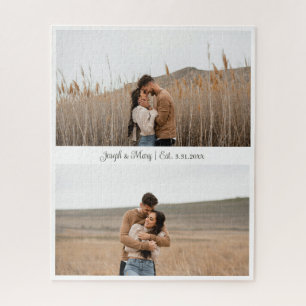Customisable Photo Couple Wedding Gift Anniversary Jigsaw Puzzle