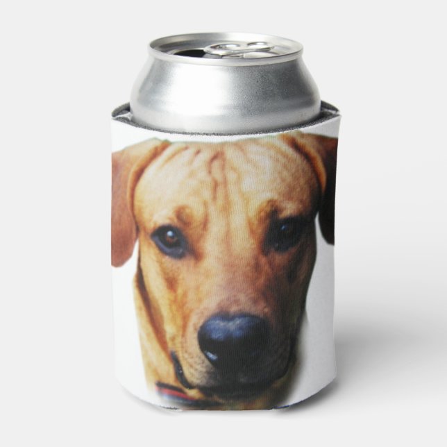Customisable Photo Dog Face Stubby Holder (Can Front)