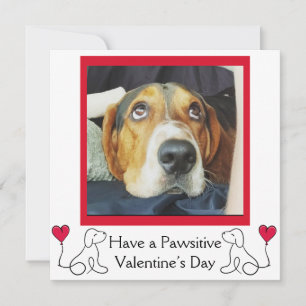 Customisable Photo Dog Valentine’s Day  Holiday Card