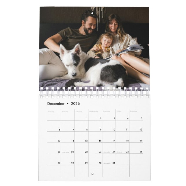Customisable Photo Family Calendar (Dec 2026)