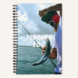 Customisable Photo   Fun Memory Angler Fishing Log Notebook