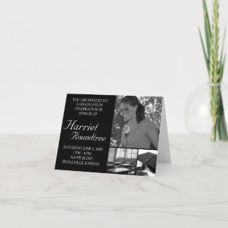 Customisable Photo Graduation Card Announcement