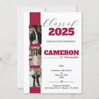 Customisable Photo Graduation Invitation