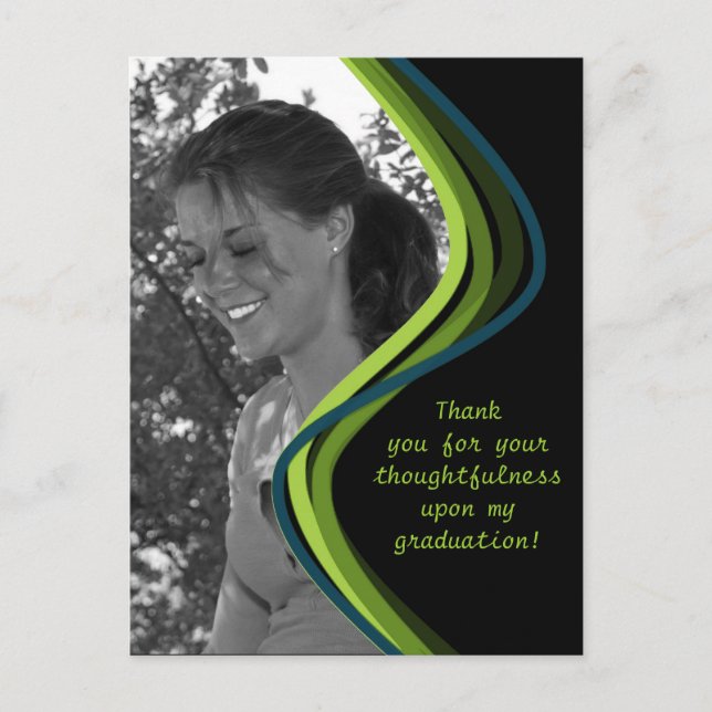 Customisable Photo - Graduation Thank You Card (Front)