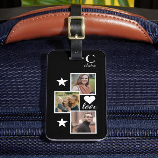 Customisable Photo Grid Simple Design Luggage Tag