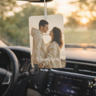 Customisable Photo 'I Love You' Valentine's Day Car Air Freshener