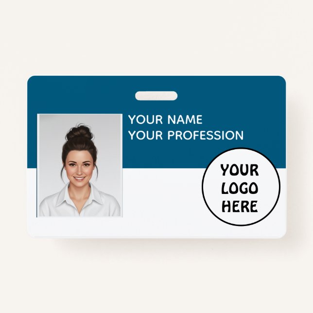 Customisable Photo ID Badge – Editable Name, (Front)