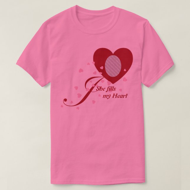 Customisable Photo In A Heart T-shirt (Design Front)