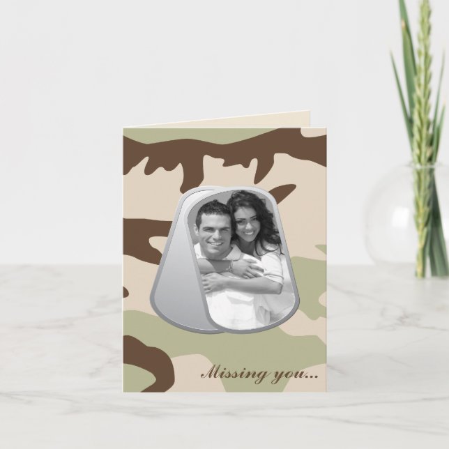 Customisable Photo in Dog Tags Card (Front)