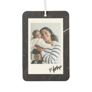 Customisable Photo Love Black & White Aesthetic Car Air Freshener
