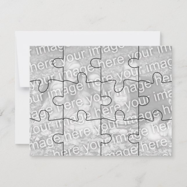 Customisable Photo "Mock" Puzzle Card-12 pieces (Front)