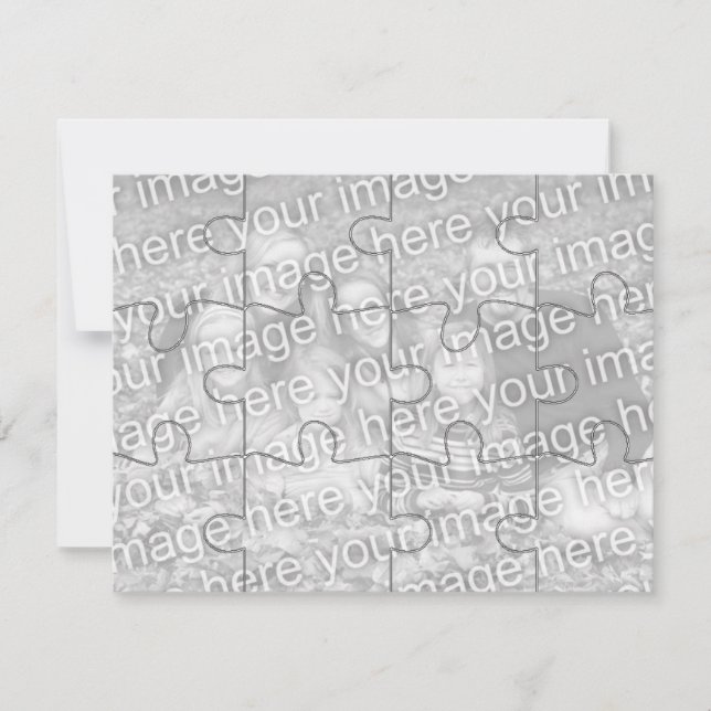 Customisable Photo "Mock" Puzzle Card-12 pieces (Front)