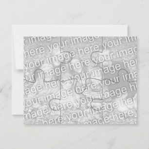Customisable Photo "Mock" Puzzle Card-6 pieces