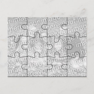 Customisable Photo MOCK Puzzle Post Card