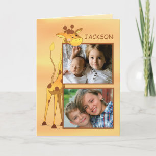 Customisable Photo, Name Big Brother Congratulatio Card