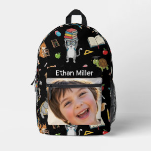 Customisable Photo & Name Kids Back-to-School Printed Backpack
