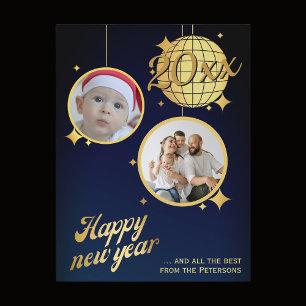 Customisable photo new year 2025 Holiday Postcard