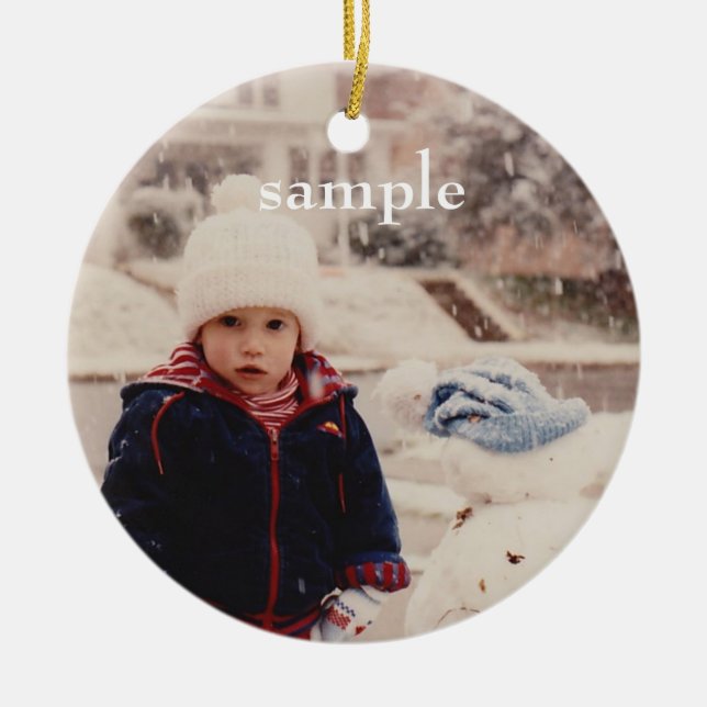 Customisable photo ornament (Front)