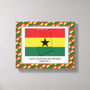 Customisable Photo   Patriotic   GHANA FLAG Canvas Print