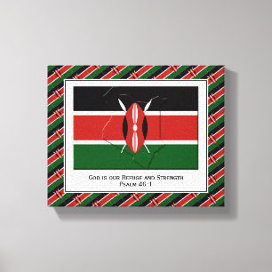 Customisable Photo   Patriotic   KENYA FLAG Canvas Print